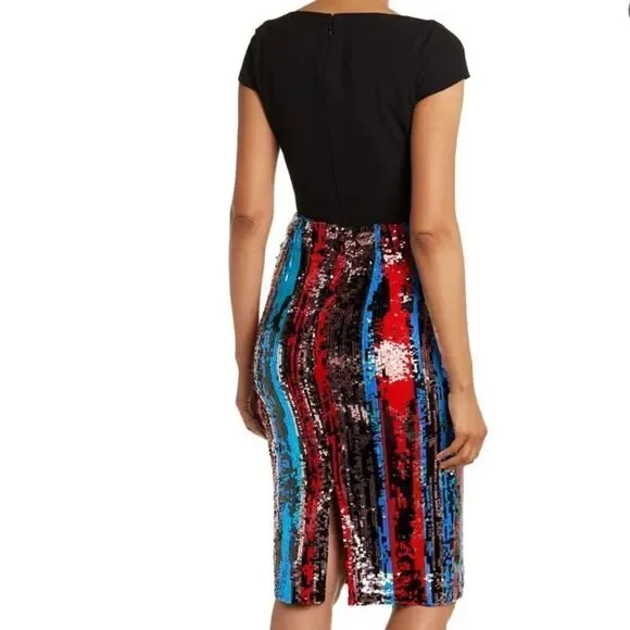 Dress The Population Cap Sleeve Plunge Dress - Size XXS‎